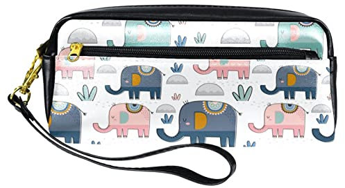 Stiftemappe Pink Green Navy Elephants Cactus Bleistift Beutel Stylisches Federmäppchen Premium Stifthalter Für Student Erwachsene Mädchen