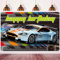 Autorennen Happy Birthday Hintergrund Banner Rennwagen Wettbewerb Thema Party Dekor Aufregendes Rennspiel Karierte Flagge Männer Jungen Geburtstag Party Foto Fotografie Requisite Hintergrund 180,1 x