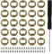 SPRHR 25 Stück Bieröffner Rohling, Rund Bierflaschenöffner Mit Schraubendreher und Schrauben, Flaschenöffner Rohling DIY, Robust und Langlebig, Retro-Design, Geeignet für Bars, Grillabende, Camping