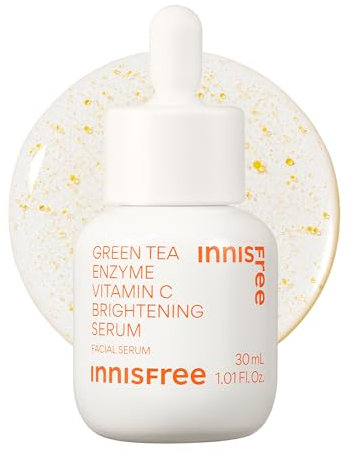 Innisfree Green Tea Enzyme Vitamin C Serum for Dark Spot Fading, Korean Face Serum for Glow and Radiance 30 ml