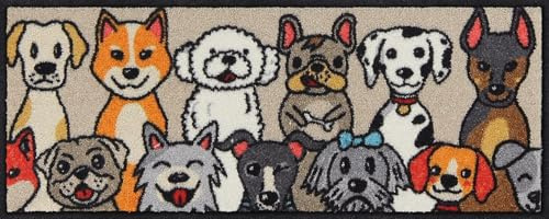 Salonloewe Minimatte Dog People I Schmutzfangmatte & Fußabtreter für Innen 30 x 75 cm