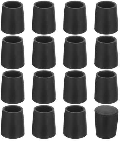 QUARKZMAN 36 Pcs Protection Pied de Chaise, 8mm Embout de Pied de Chaise en PVC sans Marquage Antidérapants Rond Protecteurs de Sol pour Pieds de Table, Noir