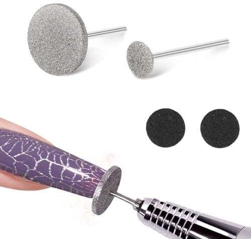 ZEYIYER 2 PCS Sanding Disc Nail Drill Bits, Electric Nail File Sanding Bands Foot File Hard Skin Remover Discs, Remover Pads Pedicure Sandpapers Replacement for Manicure Pedicure Skin Callus Removal