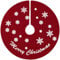 MACTING Burlap Christmas Tree Skirt, rote Jute Baumständer Abdeckung mit weißen Schneeflocken Basis für Weihnachtsbaum Dekoration (Rot, 61cm)