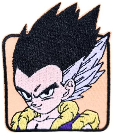 Comercial Mercera, Aufnäher Patches, Dragonball Z, Gotenks - Charakter, Aufnäher Ideal für Mützen, Jacken, T-Shirts oder Schultaschen, 100% Polyester, 7x6 Zentimeter