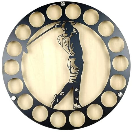 Golfball-Vitrine, Golfball-Vitrine, stilvolle Golfball-Halterung, kreative Wandhalterung, rundes Golfball-Display, Golfballregal für Wohnzimmer
