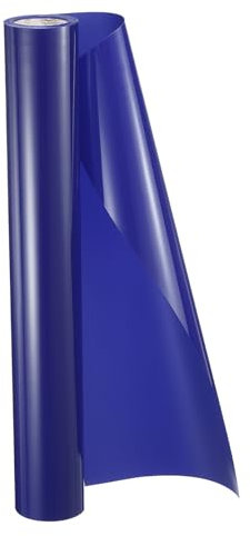 sourcing map HTV Heat Transfer Vinyl 11.8 x 5ft Roll PU Blue Iron on Vinyl for All Cutter Machine, Easy to Cut & Weed