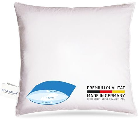 BEFA NATUR 3-Kammer Kopfkissen 80x80 cm aus Federn und Daunen, Öko-Tex 100 Klasse 1 Zertifiziert, Downpass - Programm und Preise für Hotellerie und Geschäftskunden
