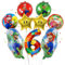 Geburtstagsdeko 6 Jahre Super Luftballons Jungen Mädchen- Kindergeburtstag Deko Bros Folienballon Happy Birthday Geburtstag Balloon Partyzubehör für Kinder Theme Party Geburtstag Supplies ballon