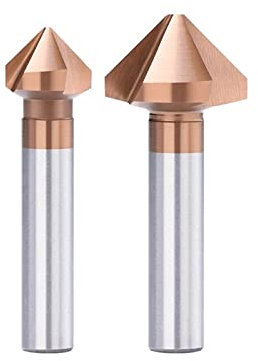 Chaflán 4,5-50mm 3 flauta 90 grados recubierto broca madera Metal agujero avellanador broca perforación 1 Uds(25mm)