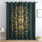 zcwl Medusa Vorhänge, Schlangen Mythisch Verdunklungsvorhänge mit Ösen, Vorhang Blickdicht für Wohnzimmer Schlafzimmer Dekoration, Gardinen mit Muster, 2er Set, 200 x 140 cm (HöhexBreite)