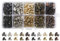 FOGAWA 300 Pièces Vis de Reliure Assortiment vis chicago 8mm Rivets en Cuir Set contient 5 couleurs différentes Rivet à Visser Vis à Chicago pour Livre, Album Photo, Ceinture en Cuir