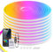 KISUFU RGB Led Strip Lights USB,5V LED Neon Rope Lights,Control with App/28-key Remote RF,Sound Control,IP65 Outdoor LED Neon Lights Strip Flexible for Bedroom, Gaming,Indoor,Party Decoration (5m)
