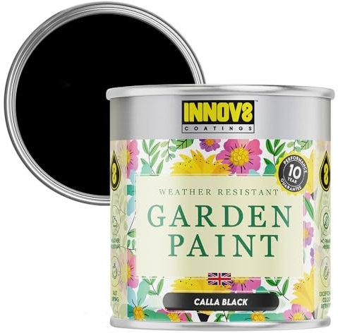 INNOV8 COATINGS Garden Paint - 750 ml - Satin Finish (Calla Black)