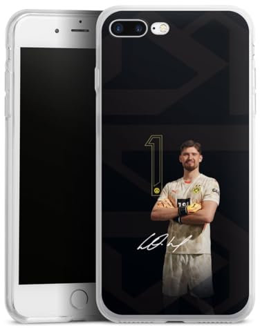 Silikon Hülle kompatibel mit Apple iPhone 7 Plus Case transparent Handyhülle Gregor Kobel BVB Borussia Dortmund