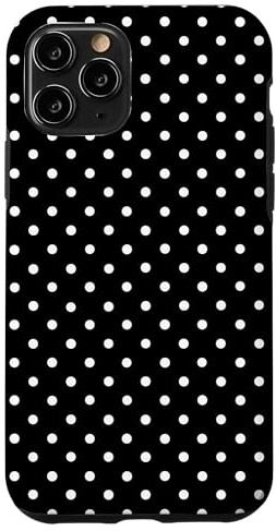 Polka Dot Pattern Black, White, For Women Girls Polka Dots Case for iPhone 11 Pro