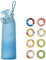 Générique Air gourde up 700ml paille bouteille d'eau de sport avec 8 dosettes de goût aléatoire tritan givré bouteille d'eau Fitness (dégradé bleu)
