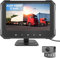 CAMECHO 1080P Car Reversing Camera Set with 5 inch Monitor, 170° Wide Angle IP68 Waterproof Parking Kit for Car Van Caravan Motorhome Super Night Vision Anti-Interference Stable Signal