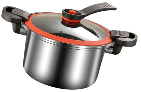 ABOOFAN Pentola Pressione Micro Acciaio Inossidabile per e Stufati Cucina Induzione Compatta e Riscaldamento Rapido