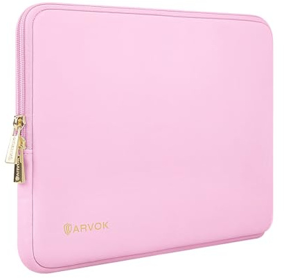 Arvok 13 13.3 Zoll Laptoptasche Schutzhülle, Wasserabweisend Laptophülle Notebook Hülle Tasche für MacBook Air MacBook Pro 13 14 Zoll, für HP ThinkPad Dell Lenovo Asus Acer MSI, Rosa