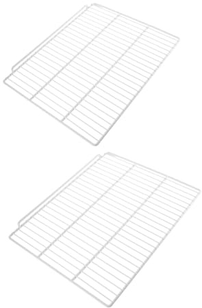 Yardenfun 2 Stück Teiliges Metall-drahtgitter-einlegeböden als Kühlschrank Gefrierschrank-trennregale mit Belüftetem Design Horizontale Trenner für Luftzirkulation und Langlebige