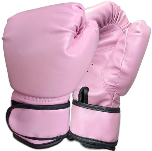 Kids Boxing Gloves,Boxing Gloves for Kids 3-13 Years Boys Girls Boxing Training Gloves for Punching Bag Kickboxing Muay Thai Pink - No Pattern