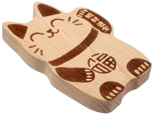 TOYANDONA Abridor Botellas Iman de Madera con Diseño Gato Suerte Destapador Magnético para Nevera Regalo Original para Fiestas y Hogar