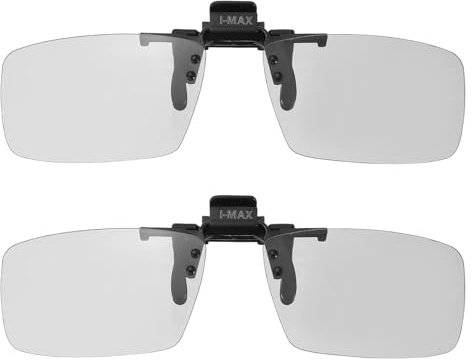 QUARKZMAN 2 STK Polarisiert Clip-On 3D Brille Passive 3D Sichtbrille | Für Image MAXimum Kino Spiele TV Foto Projektor