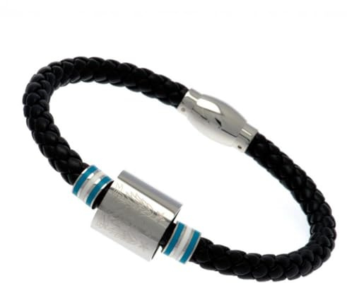 Manchester City F.C. Colour Ring Leather Bracelet Official Merchandise