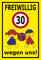 Melis S00040-011-C Autocollant pour Panneau de signalisation 30 km/h
