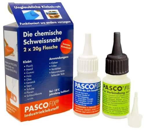 PASCOFIX chemische Schweißnaht Alleskleber extra starker Kleber Schweissnaht Kleber Sekundenkleber extra stark Industriekleber 2K Kleber Kunststoffkleber wasserfest chemische Schweissnaht