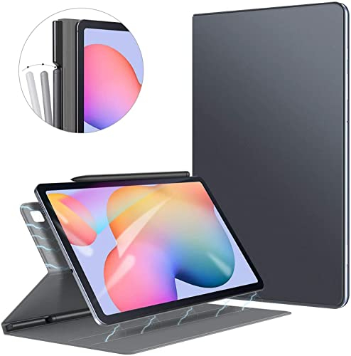 ZtotopCases - Case for Samsung Galaxy Tab S6 Lite 10.4 Inch 2024/2022/2020, Ultra Slim Smart Magnetic Back with Built-in Pencil Holder for SM-P610N/P613N/P615N/P619N/P620N/P625N, Gray
