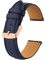 BISONSTRAP Uhrenarmbänder mit Schnellverschluss,Textur Leder Uhrenarmband für Herren und Damen,22mm,Dunkelblau,Roségoldene Schnalle