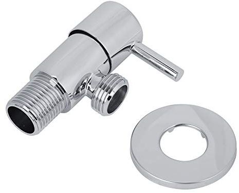 Badezimmer-Wasserhahnventil, Waschbeckenabsperrventil, Messing-Winkelabsperrventil, Absperrventil, G1,27 cm, stabiles Wassersteuerungs-Winkelventil, Wasserhahn, Badezimmer-Duschzubehör