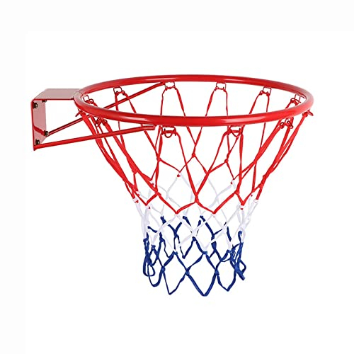Basketball Solid Rim, Basketballnetz, Indoor Outdoor 17. 7-Zoll-Basketballtor zum Aufhängen mit All WeathNet-Basketballkorb zur Wandmontage, für Indoor Outdoor