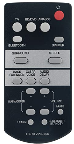 VINABTY FSR73-ZP80760 Replacement Remote Control Compatible with Yamaha Sound Bar Speaker System FSR73 ZP80760 TS1050 TS-1050 SRT-700 YAS105 SRT700 YAS-105