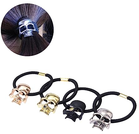 FRCOLOR 4 Stück Haarschmuck Halloween- -haarband -haarring Kopfbedeckung Schädel