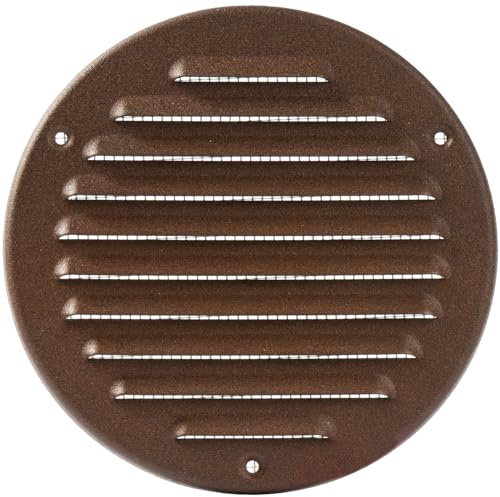 Vent Systems Griglia di ventilazione interna da 125 mm (interno) in metallo nero – durevole griglia di ventilazione rotonda con schermo a rete – griglia di ventilazione resistente alle intemperie