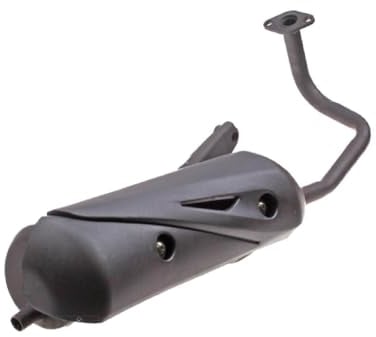Ersatz Auspuffanlage passend für ATU/Explorer, Baotian BT49QT, Benzhou YY50QT, Flex Tech Rex - GY6 50ccm Roller 4-Takt mit Dichtung