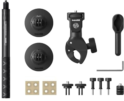 Insta360 Bundle Moto, Supporto Adesivo per Videocamera su Manubri, Paraurti e Altro