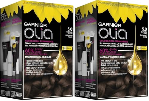 OLIA Permanent Farb 5,0 Hellbraun (Packung mit 2)