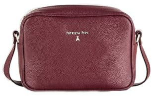 PATRIZIA PEPE Damen-Handtasche Marke, Modell CB8985L001, aus Leder. Dunkelviolett Violett, violett