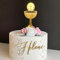 Cake topper personalizzato con Nome, Coppa del calice, Prima Comunione, Coppa calice e nome personalizzato, Cake topper in plexiglass o legno, La Prima Comunione di, Che Dio vi benedica (Design 3)
