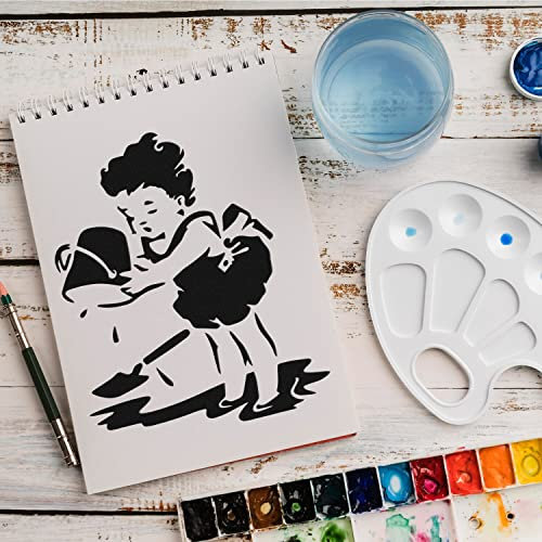 Plantilla infantil silueta v10 diseño Stencil DIY aerógrafo patrón de pared plantilla de pulverización 15 x 21 cm