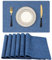 Homaxy Tischsets Abwaschbar 6er Set, Platzsets Abwischbar Leinen Hitzebeständig Platzdeckchen rutschfest Doppelseitigen Tischuntersetzer Tischsets Stoff, Blau