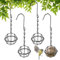 Meisenknödelhalter, 4 Stück Vogelfutterstation, Metall Meisenknödel Halter, Vogelfutterspender Zum Aufhängen für Meisenknödel Ohne Netz, Meisenringe, Wildvögel Garten