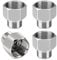 1/2” Female to 3/8” Male Adapter, 4 Pcs Stainless Steel Reducer Reducing Adapter 1/2 BSP Female x 3/8 BSP Male Hose Connectors for Pipe Connecting Conversion