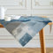 Tischdecke 85x85 cm Marineblau Modern Mittelläufer Kunst Gemälde Tischdecken Kurz Leinen Tisch Deko Abwaschbar Dekoration Aesthetic Tischdecke für Herbst Party Hochzeiten Feiertage Geburtstag