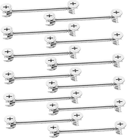 OFFSCH Doppelendstangenverbinder Set 20-teilig - Kommodenknöpfe Schrankverbinder
