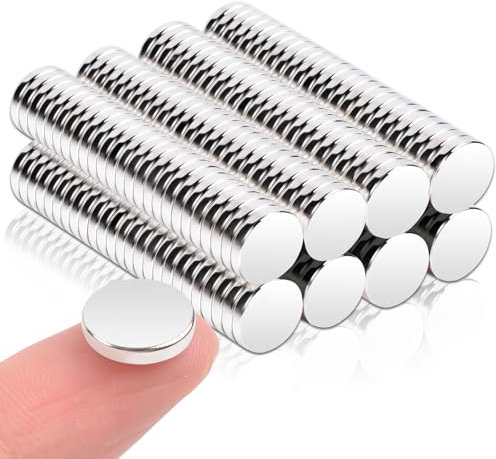Aenienoe 200 Stück Magnete 10x2mm Klein Magnete Stark Neodym Magneten Mini Rund für Magnettafel Pinnwand Kühlschrank Whiteboard Handwerk Fotos Starke Magnets